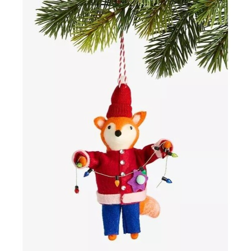Macy’s Holiday Lane Tiny Tidings Fabric Fox Ornament